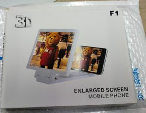 8 Inch 3D Mobile Phone Screen Magnifier HD Video Amplifier Stand Bracket with Movie Game Magnifying Folding Phone Desk H