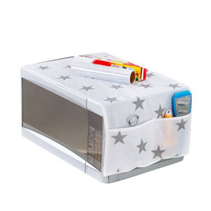 Oven Cover Kitchen Microwave Cover Waterproof Oil Dust Double Pockets Microwave Oven Cover (Random Design) (Made in Chin