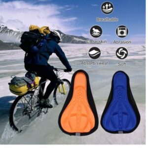 Bicycle Saddle Seat Cover Soft GEL Foam Pad Padded Breathable Non-slip (Random color)