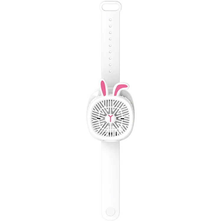 Rechargeable Portable Cartoon Style Children Watch Fan with RGB Light | Portable Fan Office Handheld New Creative Gift (