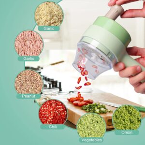 Electric Handheld Hammer Multi function Vegetable Cutter Set Food Chopper Vegetable Fruit Slicer,for Garlic Pepper Chili