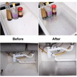 60×200cm (2meter) - Silver Foil Kitchen Oil Proof Waterproof Sticker Aluminum Foil Sheet Kitchen Stove Cabinet Stickers
