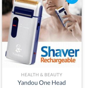 MEN CLEAN SHAVER MACHINE ELECTRIC SHAVER FOR MEN SILVER BLUE MEN CLEAN SHAVER MACHINE YANDOU FOIL SHAVER RECHARGABLE POC