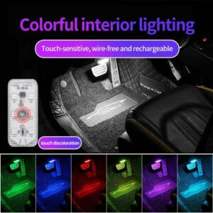 Car LED Lights Interior Magnetic Auto Interior lighting USB Rechargeable Portable LED Lights Car Night Reading Car Ambie