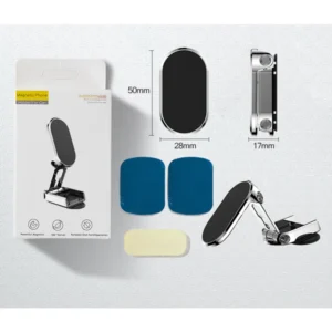 Folding Car Mobile Phone Bracket Base Strong Magnetic Suction 360 Degree Rotating Adjustable Height Air Outlet Navigatio
