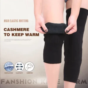 ( Pair ) Unisex Women Menβs Cashmere Wool Knee Brace Pads | Winter Warm Thermal Knee Warmers Velvet Knee Protector (rand