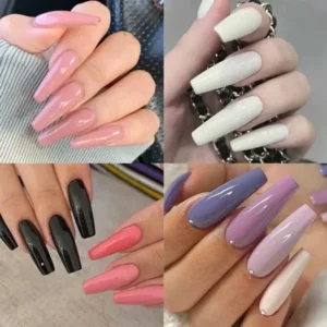 576 pcs nails with box ,Reusable Artificial nails, 24 different colours, beautiful fake nails With Glue for Girls Women