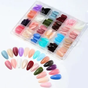 576 pcs nails with box ,Reusable Artificial nails, 24 different colours, beautiful fake nails American Nail for Girls Wo