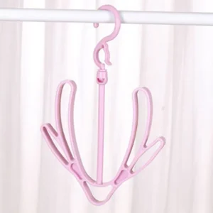Shoe drying stand | Hanging Racks for Balcony, Cabinet, Cup Board | Hook Racks Organizer (Pink)