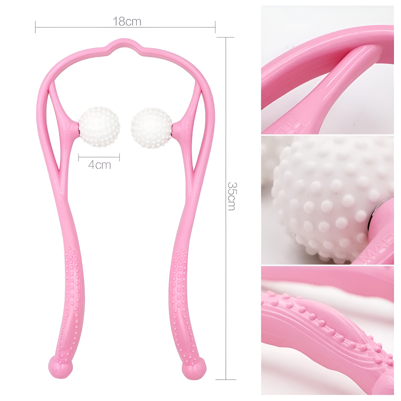 Manual Neck Massager For Cervical pain, deep Tissue | Handheld Massager Tool for Legs Waist Neck and Shoulder (Random co