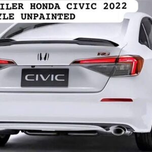 ABS Spoiler for Honda Civic 2022 – RS Style Rear Trunk Spoiler, Unpainted