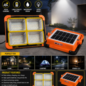 Solar LED Light Portable Waterproof Street Lamp For Outdoor Lighting And Security