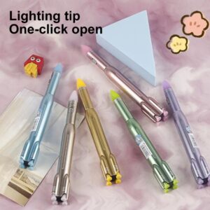 Rocket Shaped LED Gel Pen with Light-Up Tip (1 Piece â Random Metallic Color)