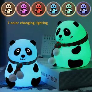 Cute Panda Night Light - Rechargeable Silicone 7-Color RGB Lamp light