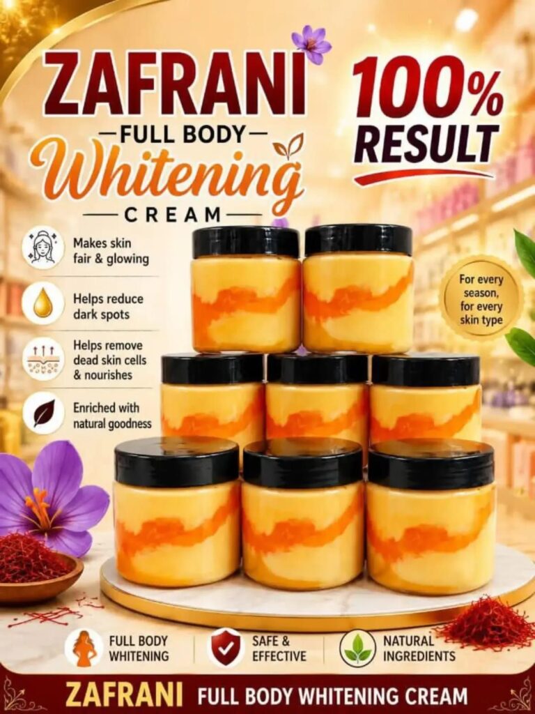Zafrani Whitening Cream With Serum 250g Jar Brightening Formula For Soft Radiant Skin