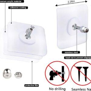 10-Pcs Self-Adhesive Wall Screws and Hanging Nails - No Drilling