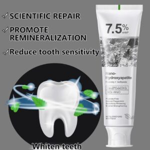 Nano Hydroxyapatite Toothpaste 7.5 Percent nHAP Teeth Repair Whitening Sensitivity Protection Gentle Daily Oral Care Solution | 80 gram