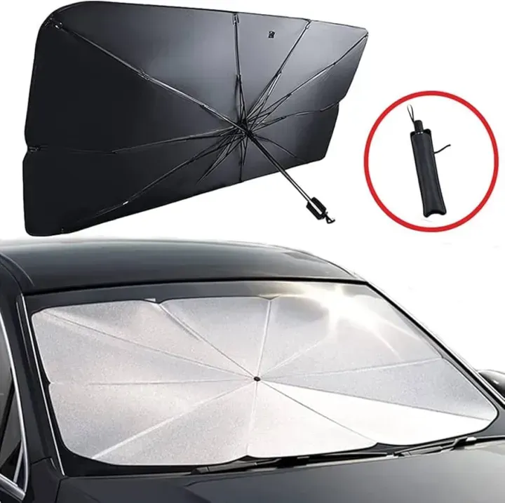 Foldable Car Windshield Sunshade Umbrella Heat Shield UV Protection For Front Windshield Interior Protection | Size 30cm