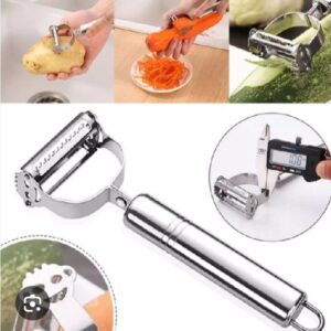 Stainless Steel Multi Peeler – Ergonomic Fruit and Vegetable Peeler with Hanging Hook