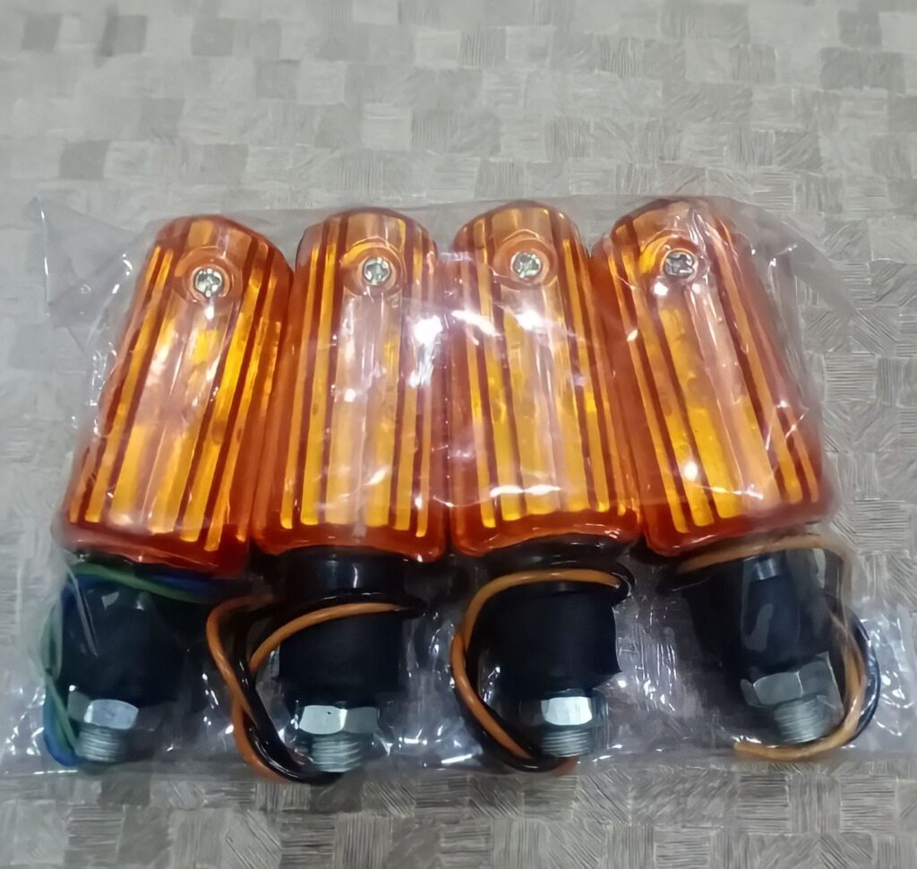 4 pcs Fancy Indicator For Bike Mini Size Flexible Unbreakable Yellow Color