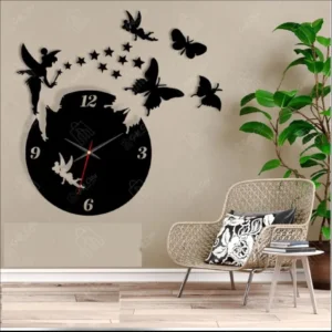 3d wall clock with light Wooden Clock With Light And Premium Design