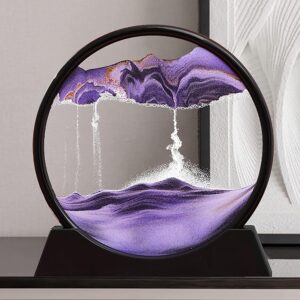 3D Moving Sand Art Lamp - Flowing Sand Painting Picture Dynamic Hourglass Decorative Desk Ornament Office Home Decor Lamp (Random Color)