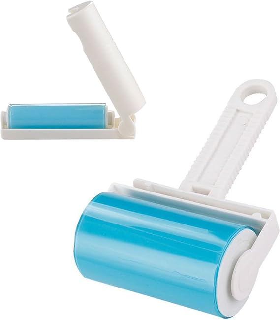 Roller Dog Cat Hair Remover - Reusable Sticky Washable Pet Hair Roller Dust Picker Cleaner Brush