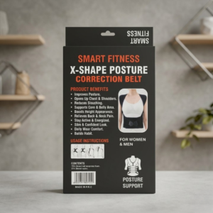 Smart Fitness X-Shape Posture Correction Belt – Back & Shoulder Support for Men & Women