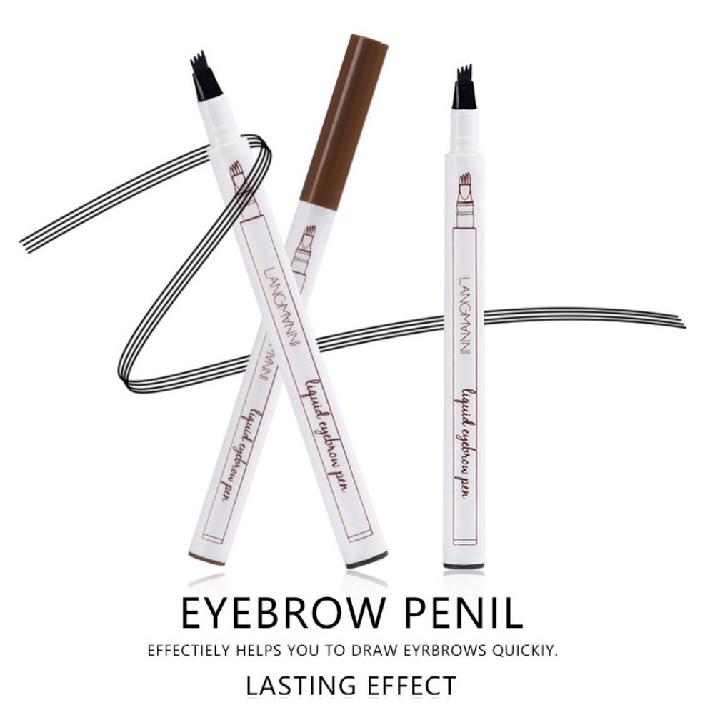 4 Tip Waterproof Eyebrow Pen | Waterproof Tattoo Tint Fine Sketch Liquid Eyebrow Pencil | Creates Natural Makeup Effect