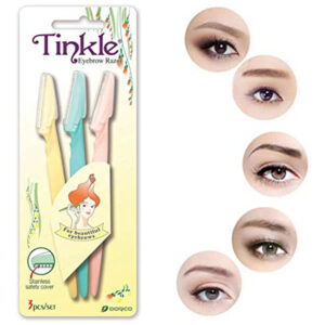 Pack of 3 - Tinkle Eyebrow Razor Easily Remove Hair For Women - Personal Grooming Tool Designed For Facial Hair Removal And Smooth Skin Maintenance Routine