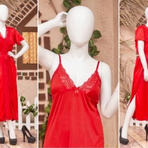 2 PCs Silk Splendor Satin Nightwear Set – Elegant & Comfortable Sleepwear SKU R-003 Free Size