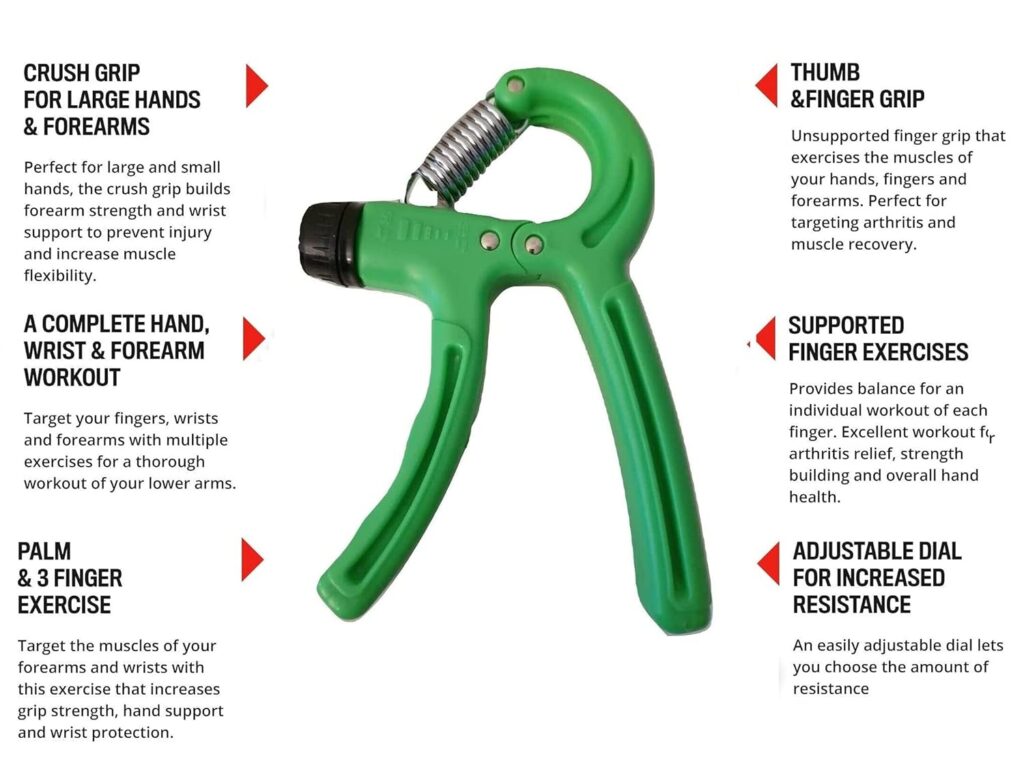 Simple Adjustable Hand Gripper Strengthener – Wrist & Forearm Workout Trainer - Random Color