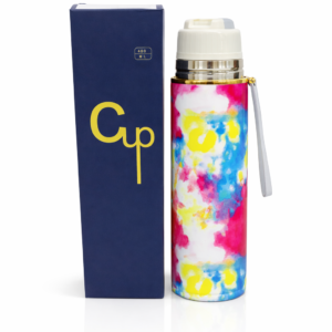 Stylish Printed Water Bottle 650ML – Leak Proof Stainless Steel | Trendy Design With Box | Premium Quality Random Color