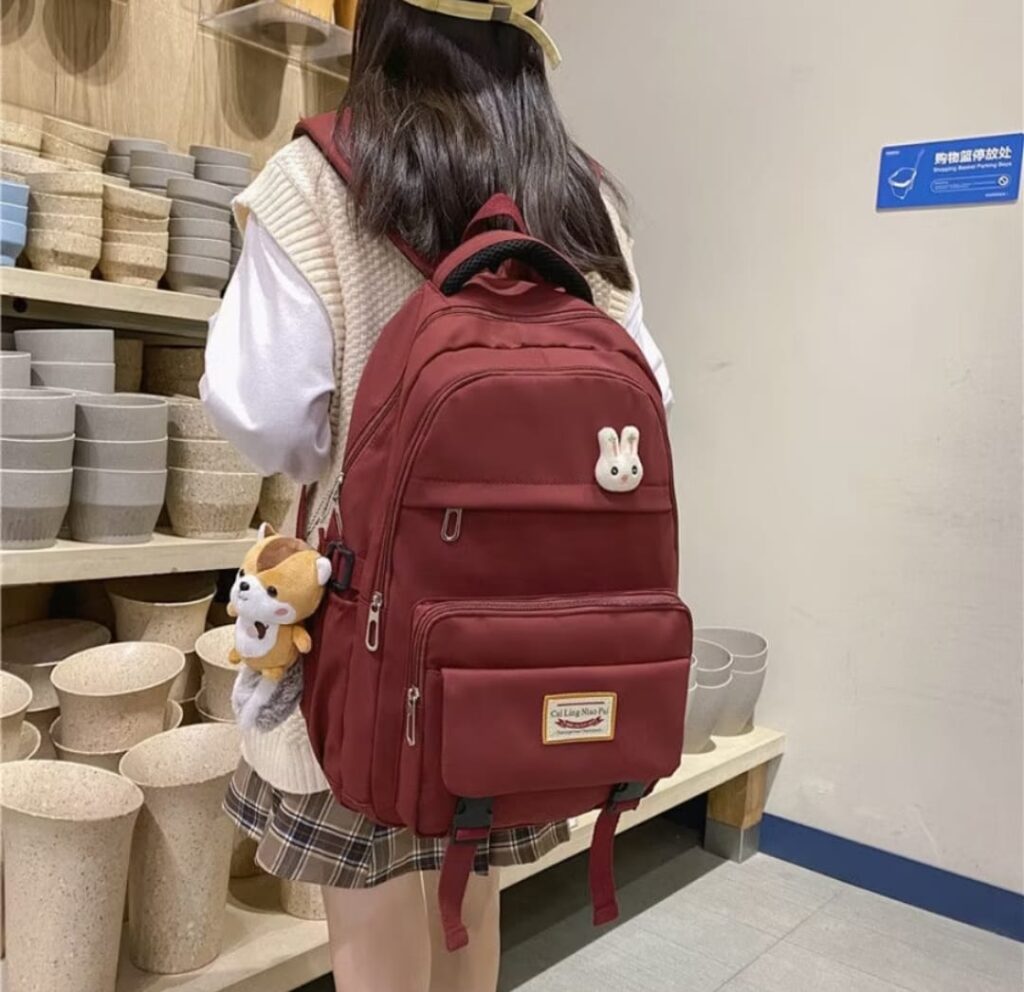 Korean Style School & College Backpack | 48cm x 28cm | Trendy & Spacious | Durable Daypack for Students