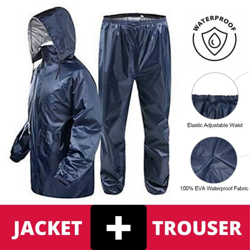 Waterproof Rain Coat & Pant | Lite Waterproof Rain Suit | Rain Coat | Rainwear | Rain Suit ( Random Color )