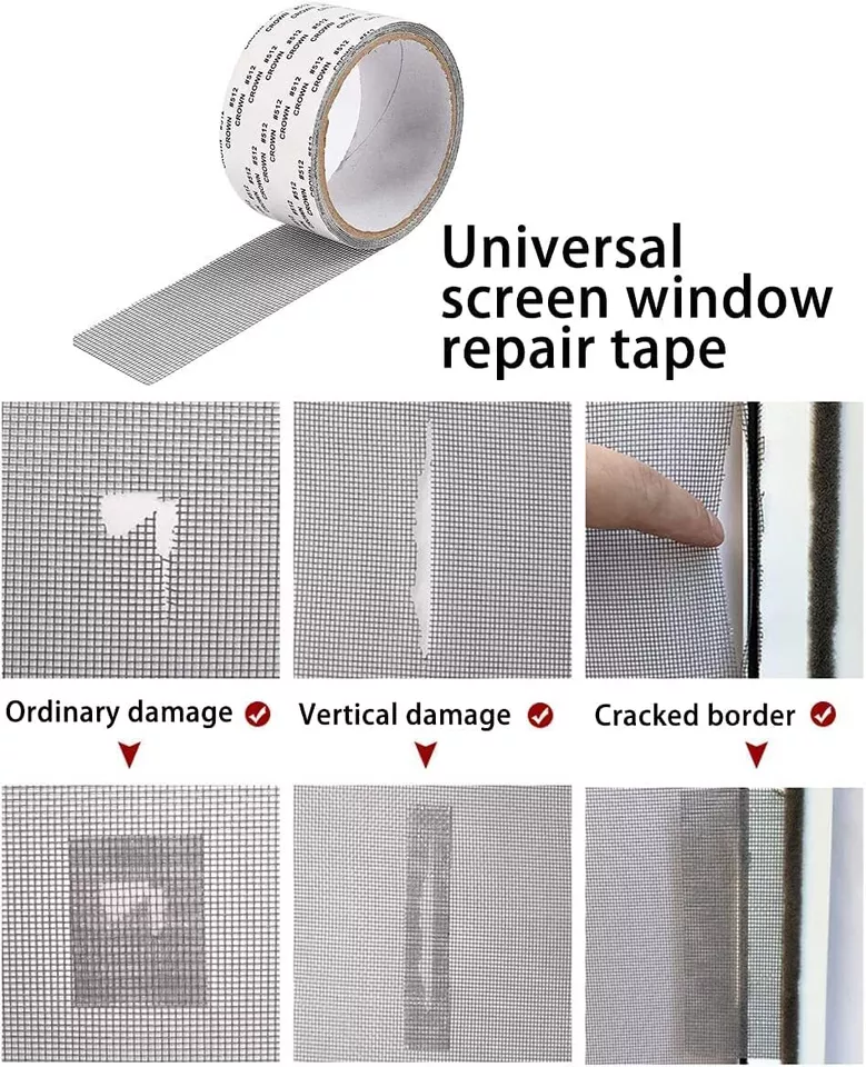 Mesh Window Screen Repair Tape – 2 Meter Durable Self-Adhesive Patch for Quick Screen Fixes