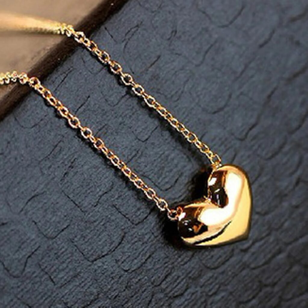 Stainless Steel Heart Shape Necklace |  Love Heart Pendant Necklace | Girls & Women Fashion