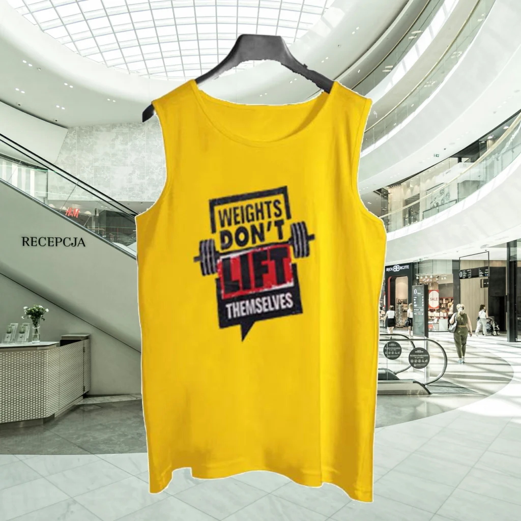 Yellow Jersey Weight Dont Lift Printed [Yellow] | Gym Sando Tanks Top For Men