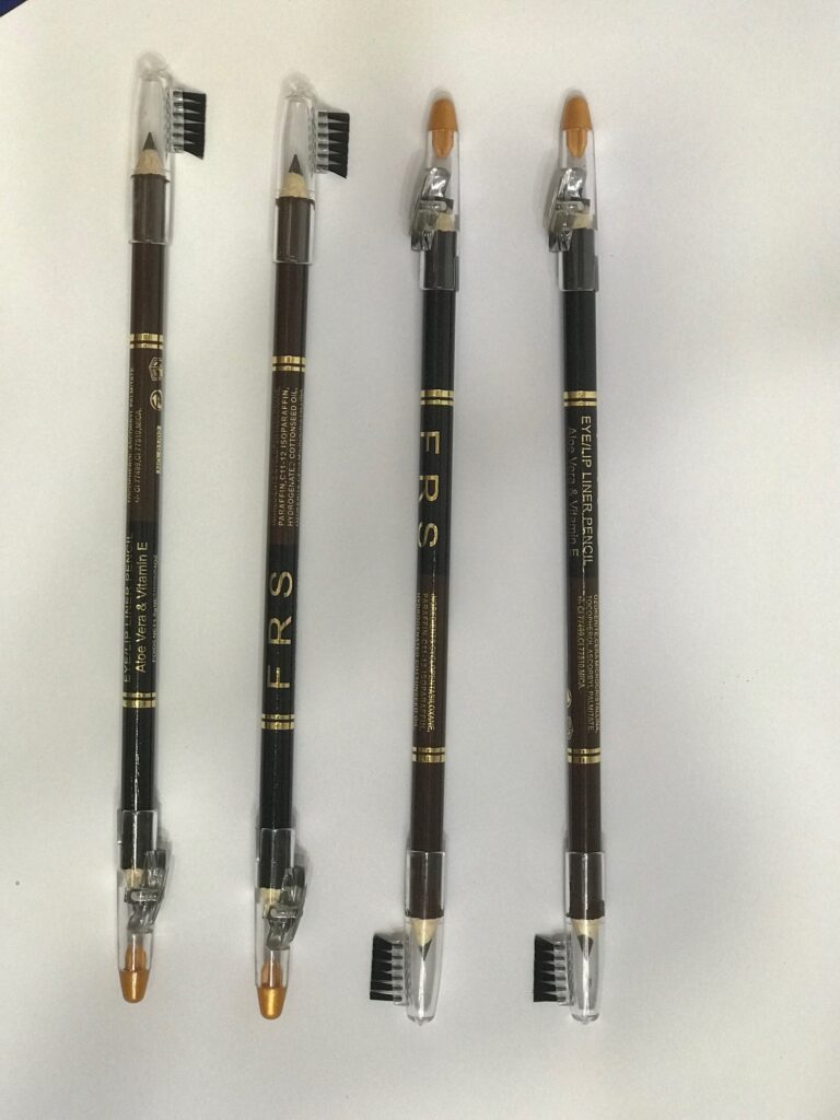 Pack Of 12 FRS Eyebrow Pencil 2 in 1 | Black & Brown Both | Best Quality Eyebrow Pencil For Girls & Women