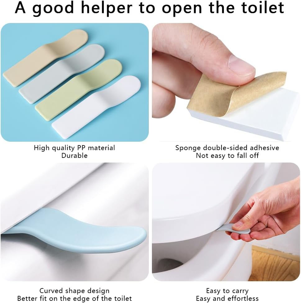 Pack of 03 Toilet Seat Lifter Handle for Home, Office, Hotel (Random Color)