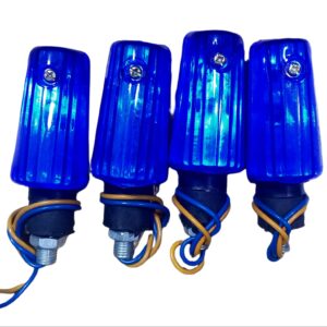 Fancy indicator for Bike Mini size flexible unbreakable blue color 4 pcs