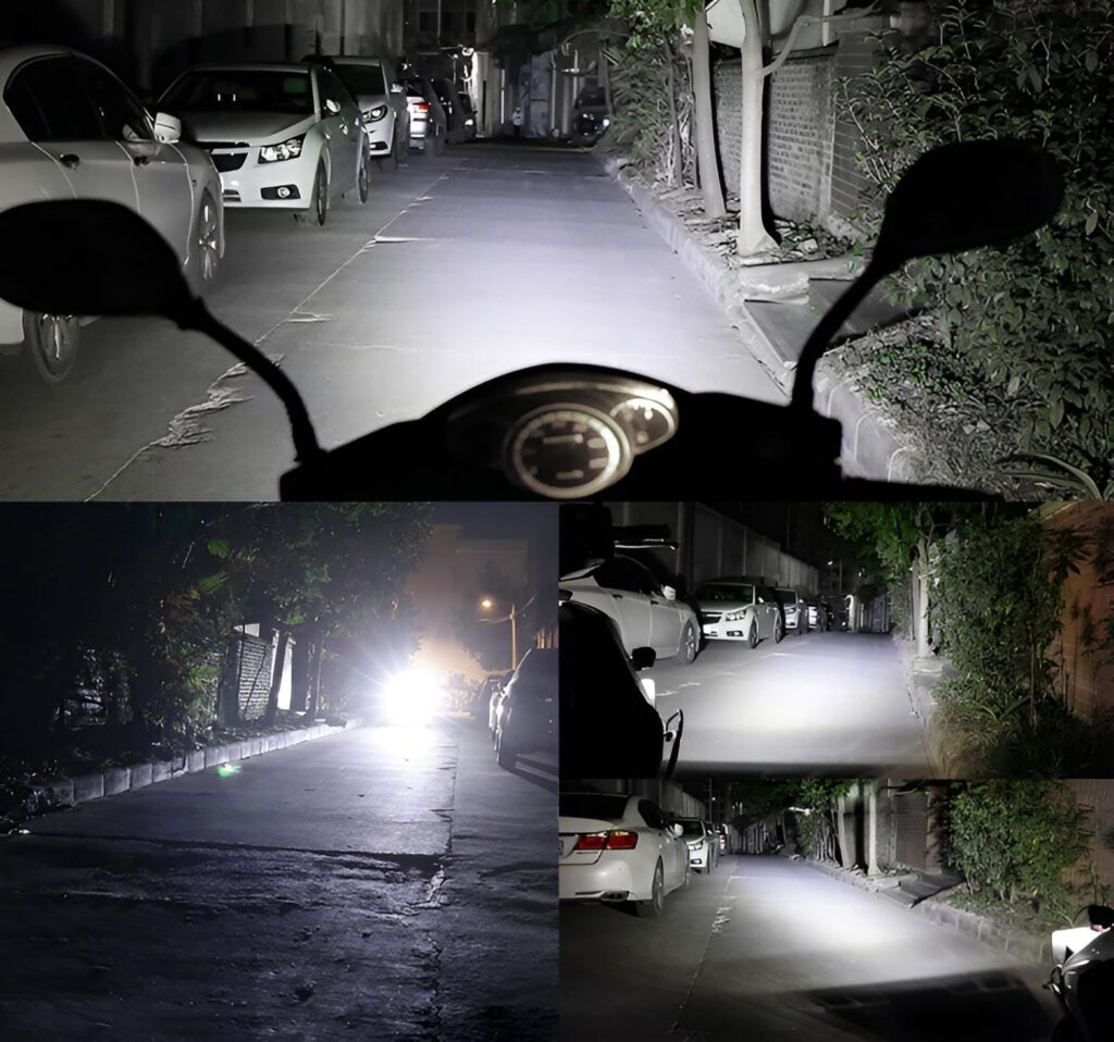 2PCS Work Lights 6 LED Motorcycle Headlight Spot Light Waterproof Super Bright Auxiliary Scooters Universal 12v Led Bar