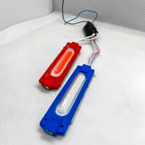 Pack of 2 pair (4pcs) High Quality Red and Blue Flasher Light Waterproof 12V LED Light For Bike and Cars