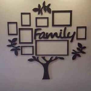 3d wall art family tree | Wooden Family Tree Photo Wall decoration