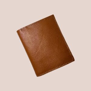 cow Leather texture Wallet Men Short Wallet Purse Small Vintage Wallets Card Holder ( brown )