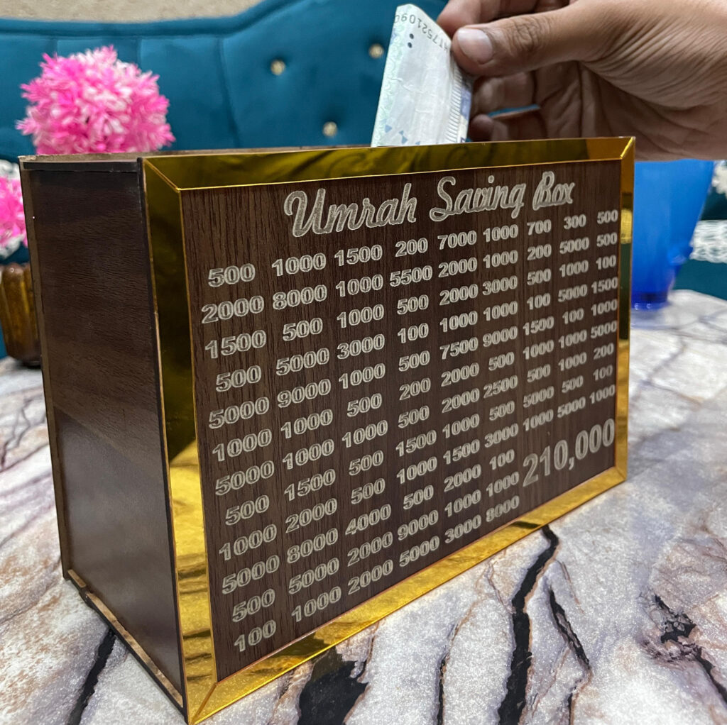 Umrah Saving Box - Box For Umrah Saving | Umrah Saving Box - Best Quality Umrah Saving Box - 210,000 Umrah Saving Box