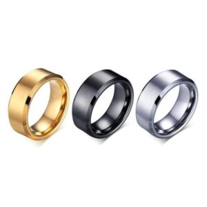 Pack Of 3  gold plated & silver plated band rings For Unisex