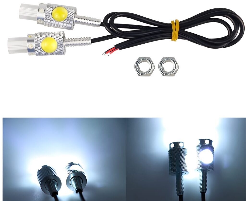 Motorbike Universal Mini LED Indicator & Number Plate Light – Super Bright 12V 1W Aluminum Waterproof Signal Lamp – Long-Lasting, Energy-Efficient Motorcycle & Car Lighting Accessory