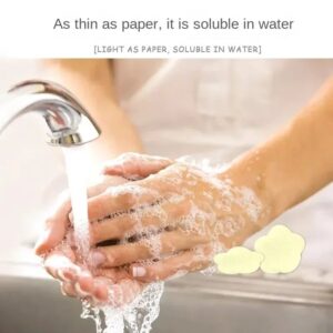 Pack of 2 Portable Disposable Soap Tablets – 50 Sheets per Box, Travel-Friendly Soap Paper (Random Color)