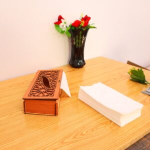 Wooden Tissue Box Elegant Design Smooth Finish Easy Use Durable Construction For Home And Offices